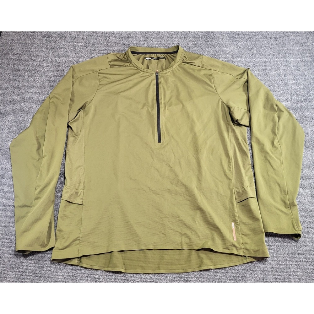 REI Co-op Active Pursuits Long-Sleeve Half-Zip Green Pullover Shirt Men's Sz XL